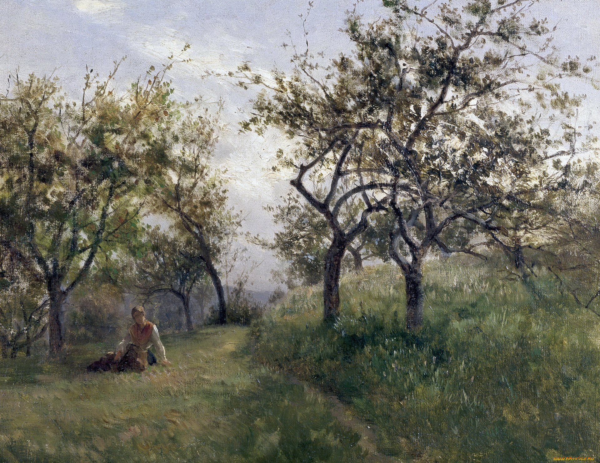 carlos de haes - apple trees in normandy, , , 